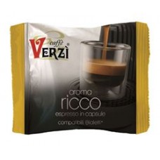 100 Capsule caffè Verzì miscela Ricco Monodose compatibile Bialetti